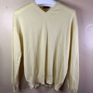 NWT Jeff Rose Men's V-Neck Pullover Sweater Silk XL Long Sleeve‎ Italian Made
